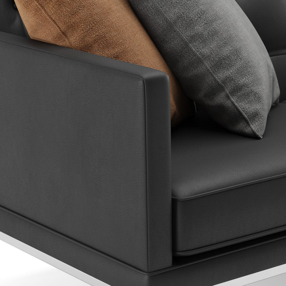 Leatherette Upholstery with Metal frame Sofa -