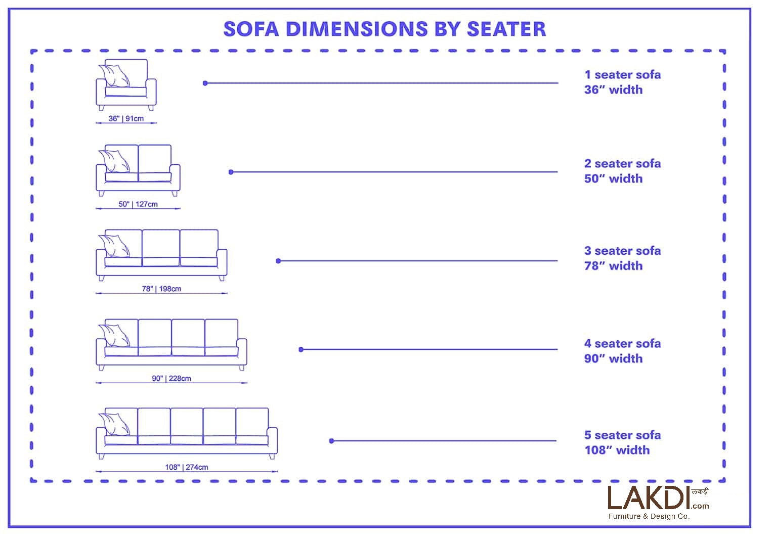 Leatherette Upholstery with Metal frame Two Seater Sofa -
