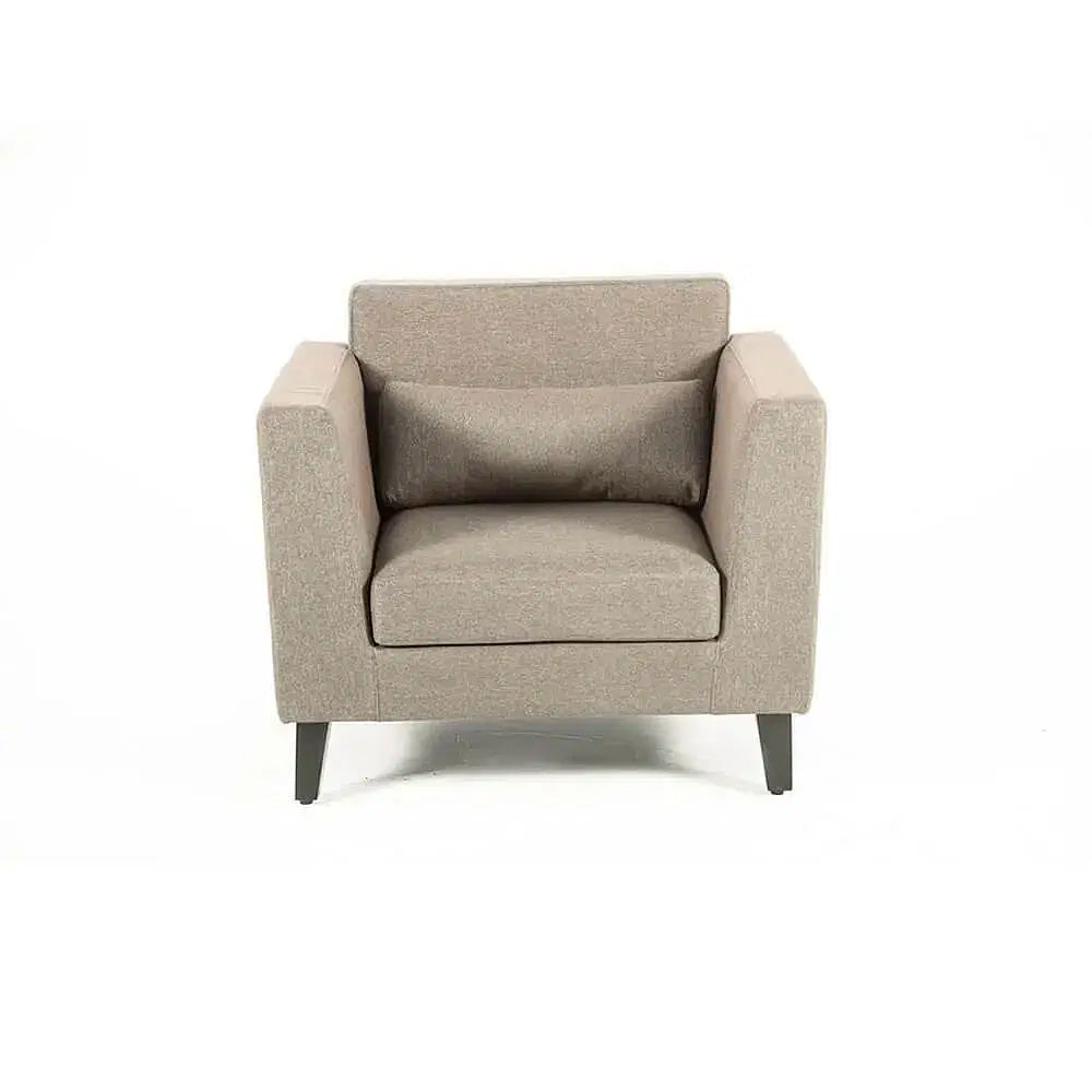 Leatherette Upholstery with Teak Wood Sofa -