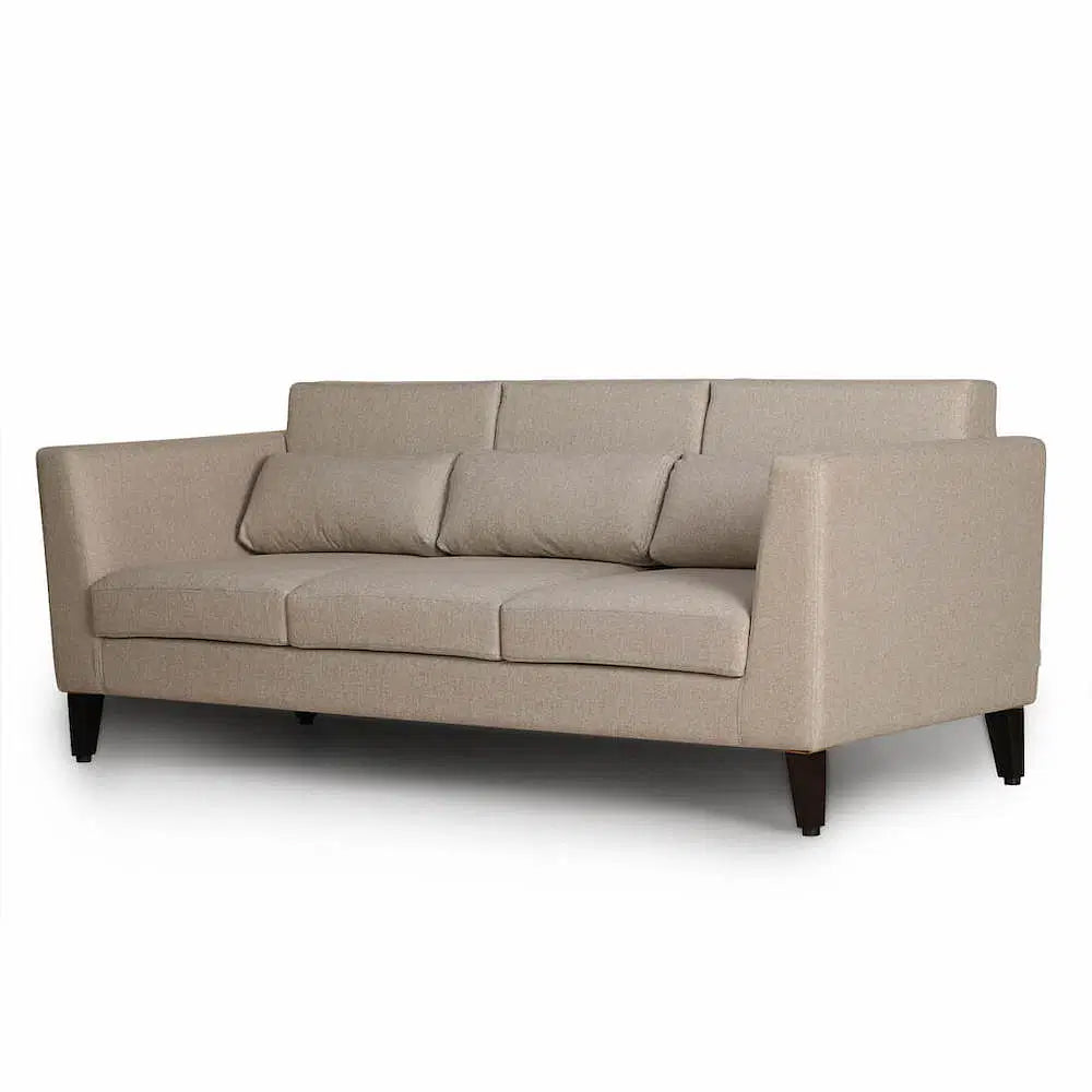 Leatherette Upholstery with Teak Wood Sofa -