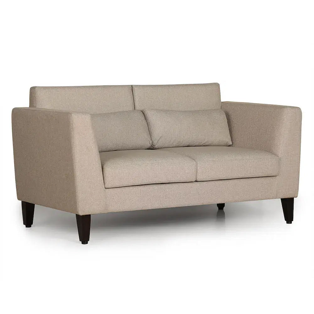 Leatherette Upholstery with Teak Wood Sofa -