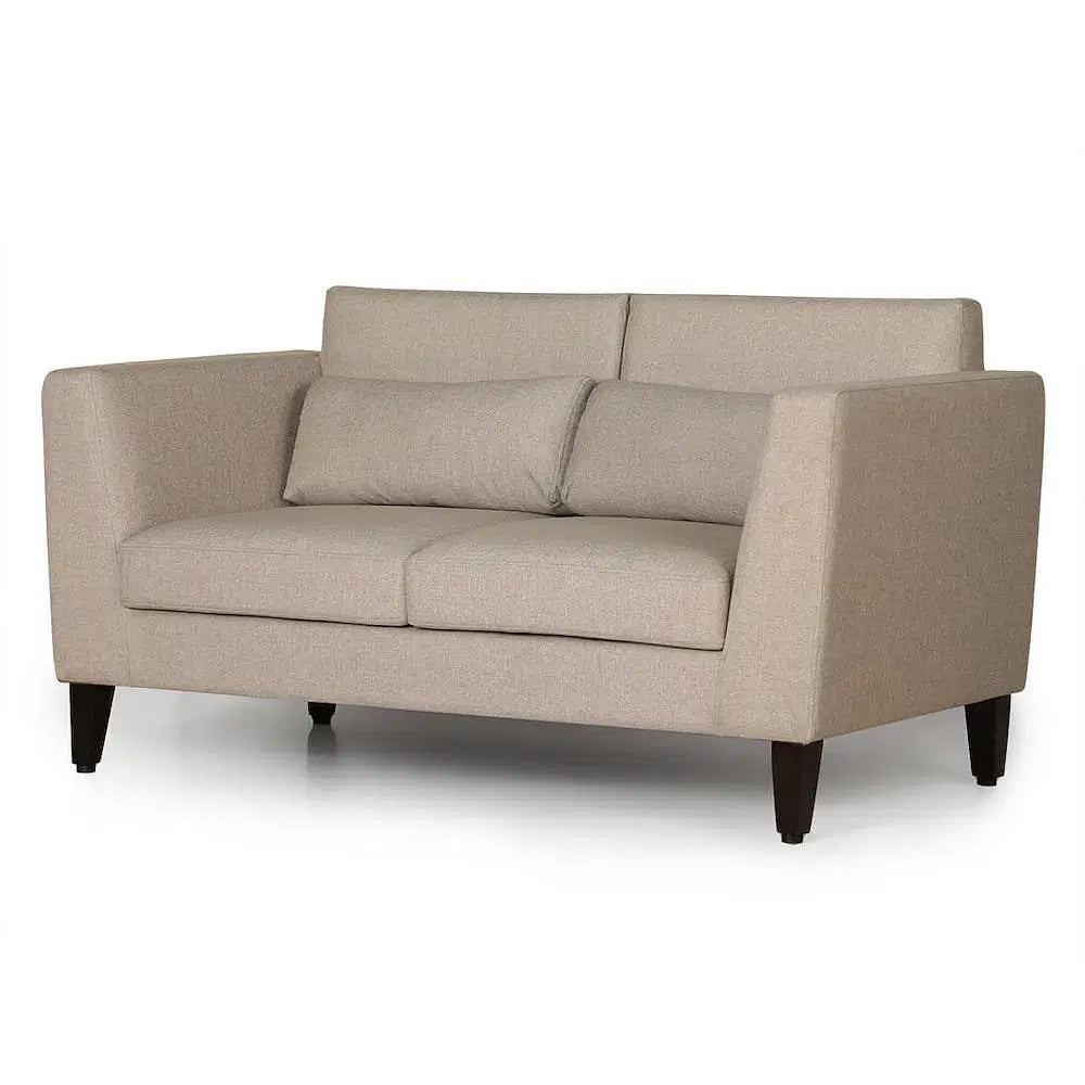 Leatherette Upholstery with Teak Wood Sofa -