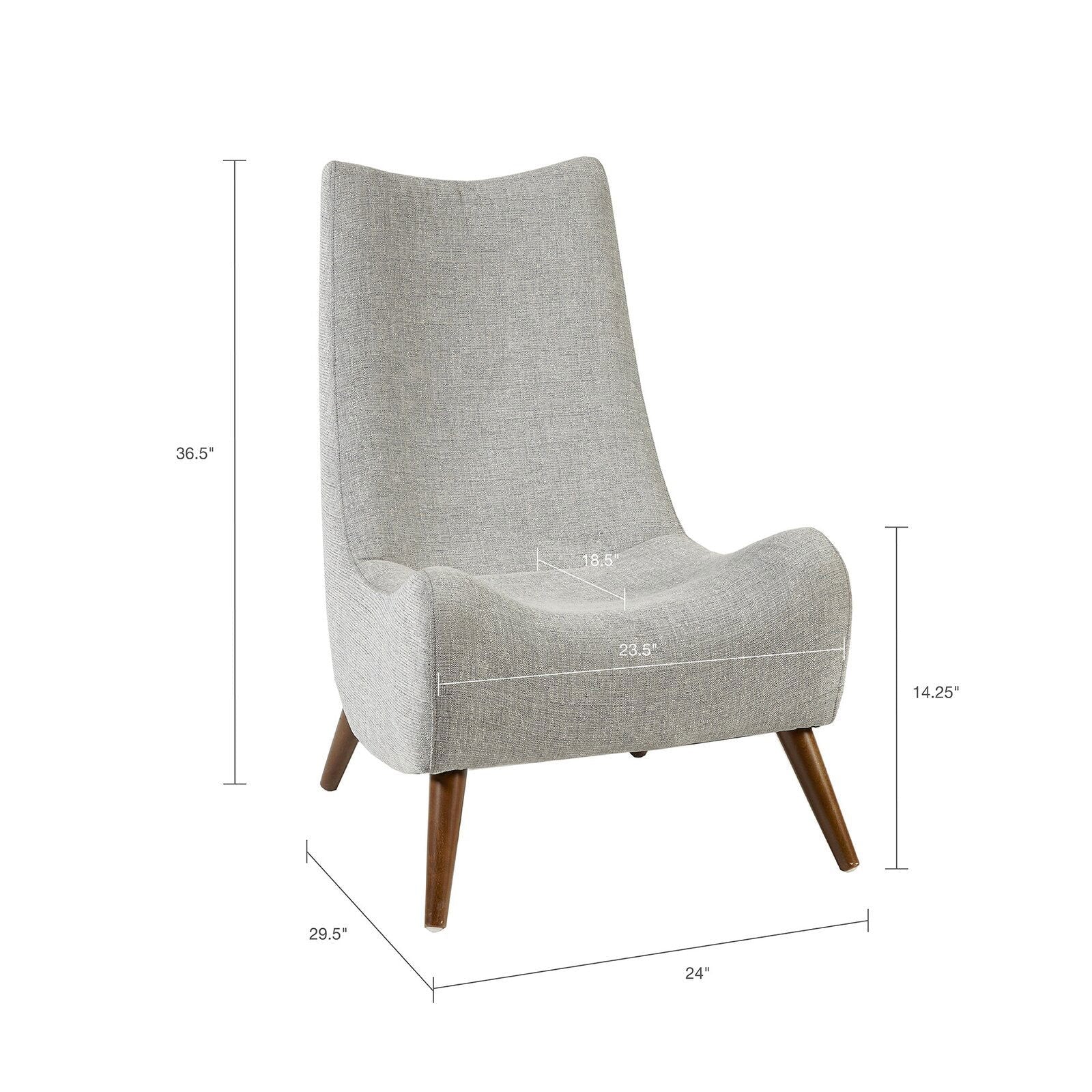 Light Grey Accent Wide Lounge Chair -