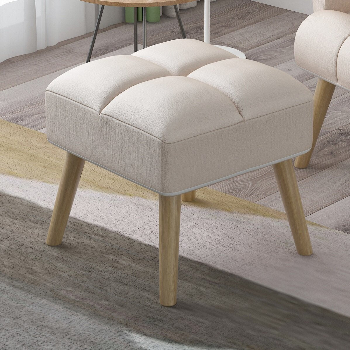 Lounge Armchair Modern Off-white Accent Chair -