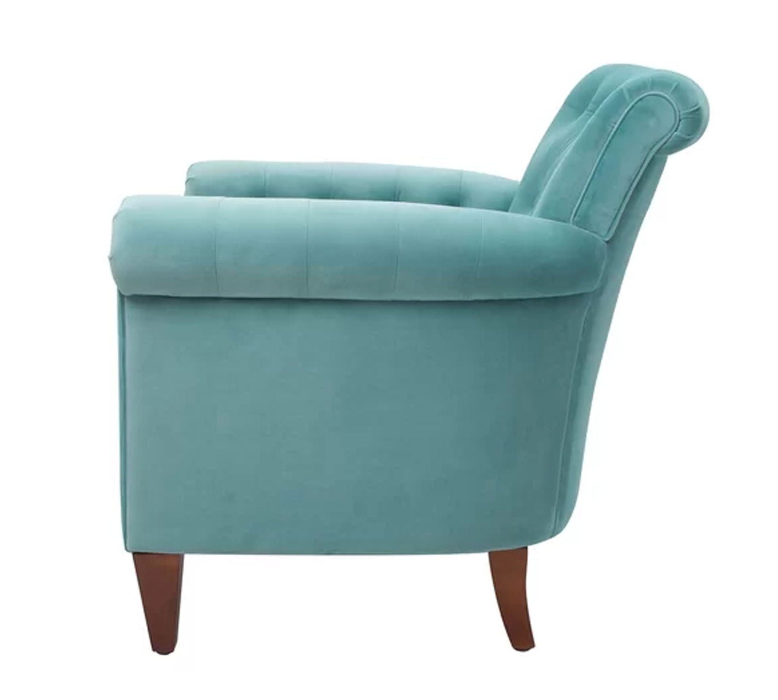 Lounge Chair Back Button Tufted With Rolled Arms -