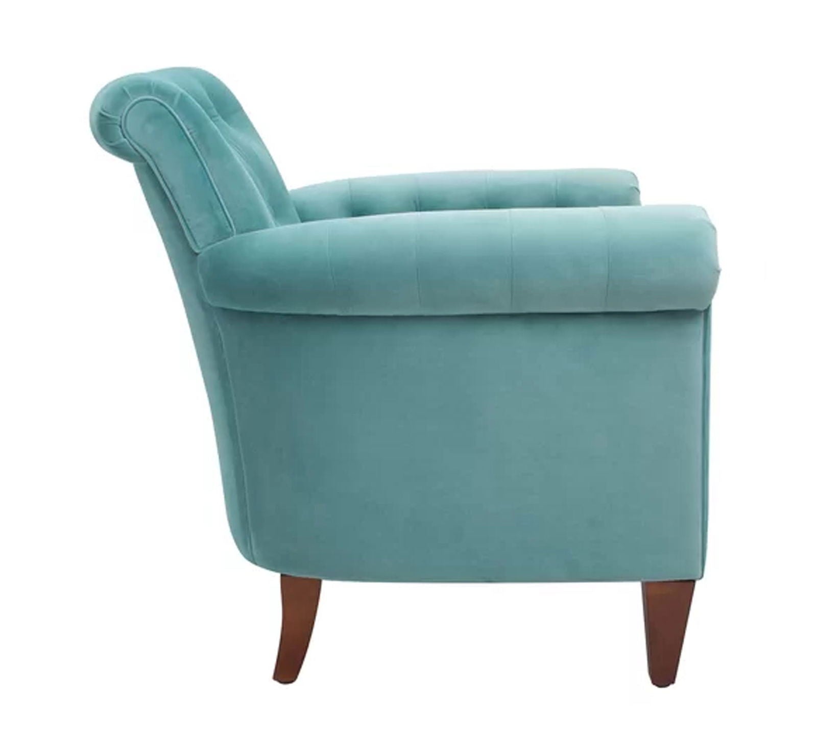 Lounge Chair Back Button Tufted With Rolled Arms -
