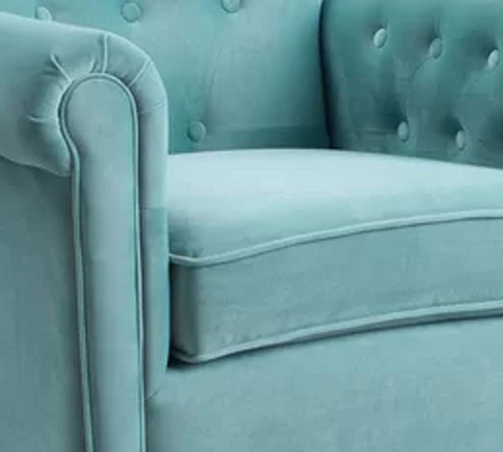 Lounge Chair Back Button Tufted With Rolled Arms -