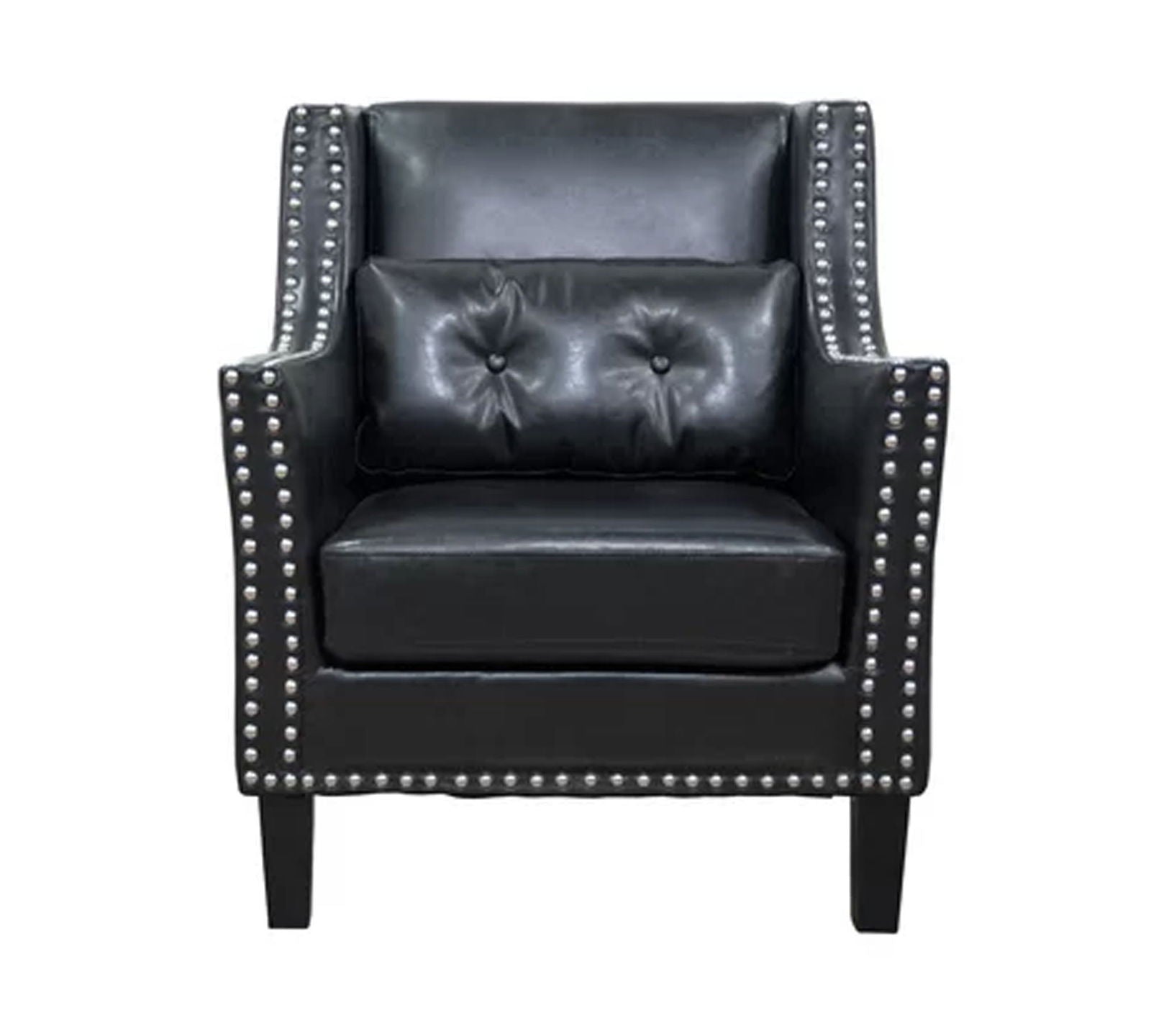 Lounge Chair Upholstered in Leatherette with Trackarms -