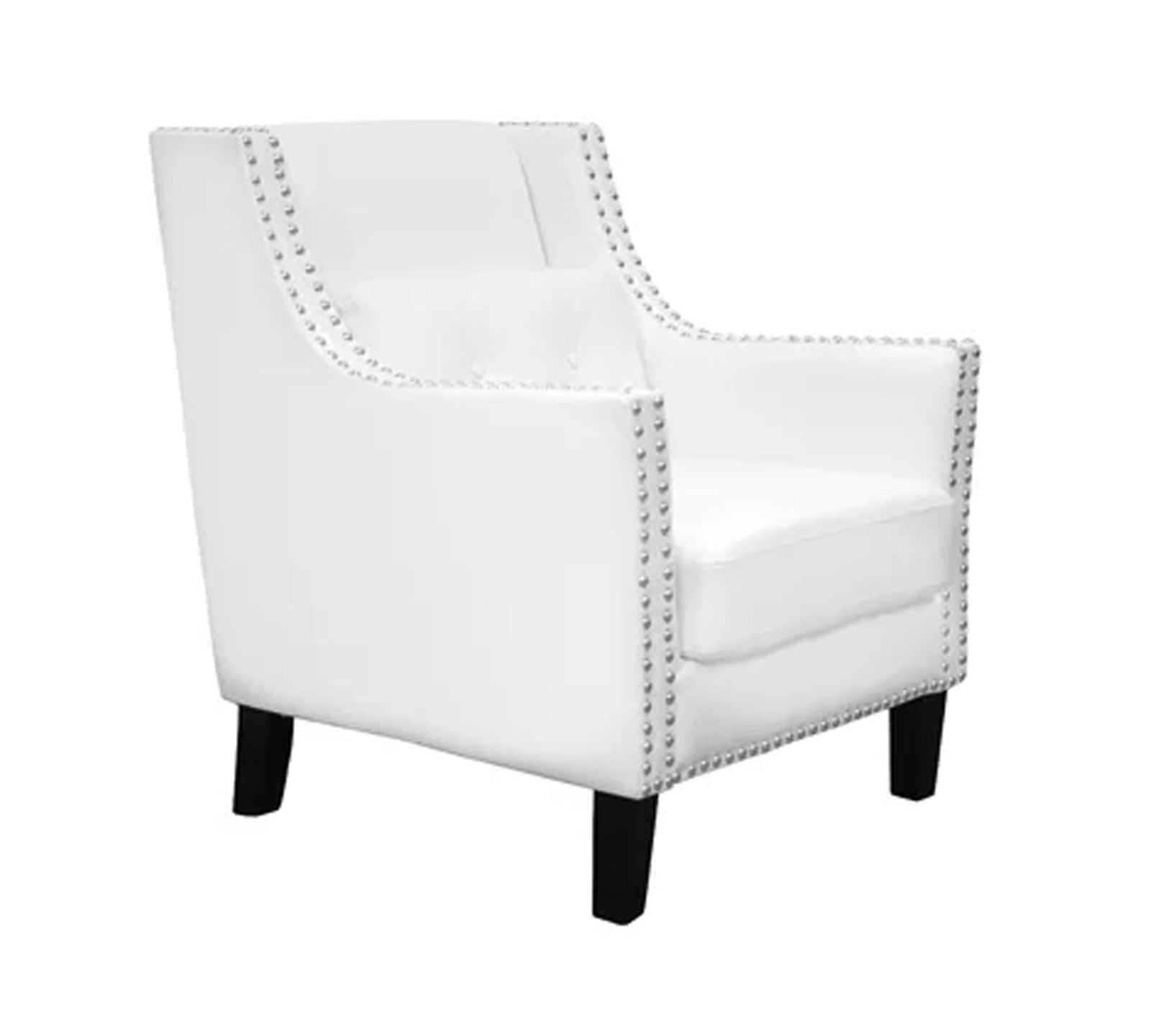Lounge Chair Upholstered in Leatherette with Trackarms -