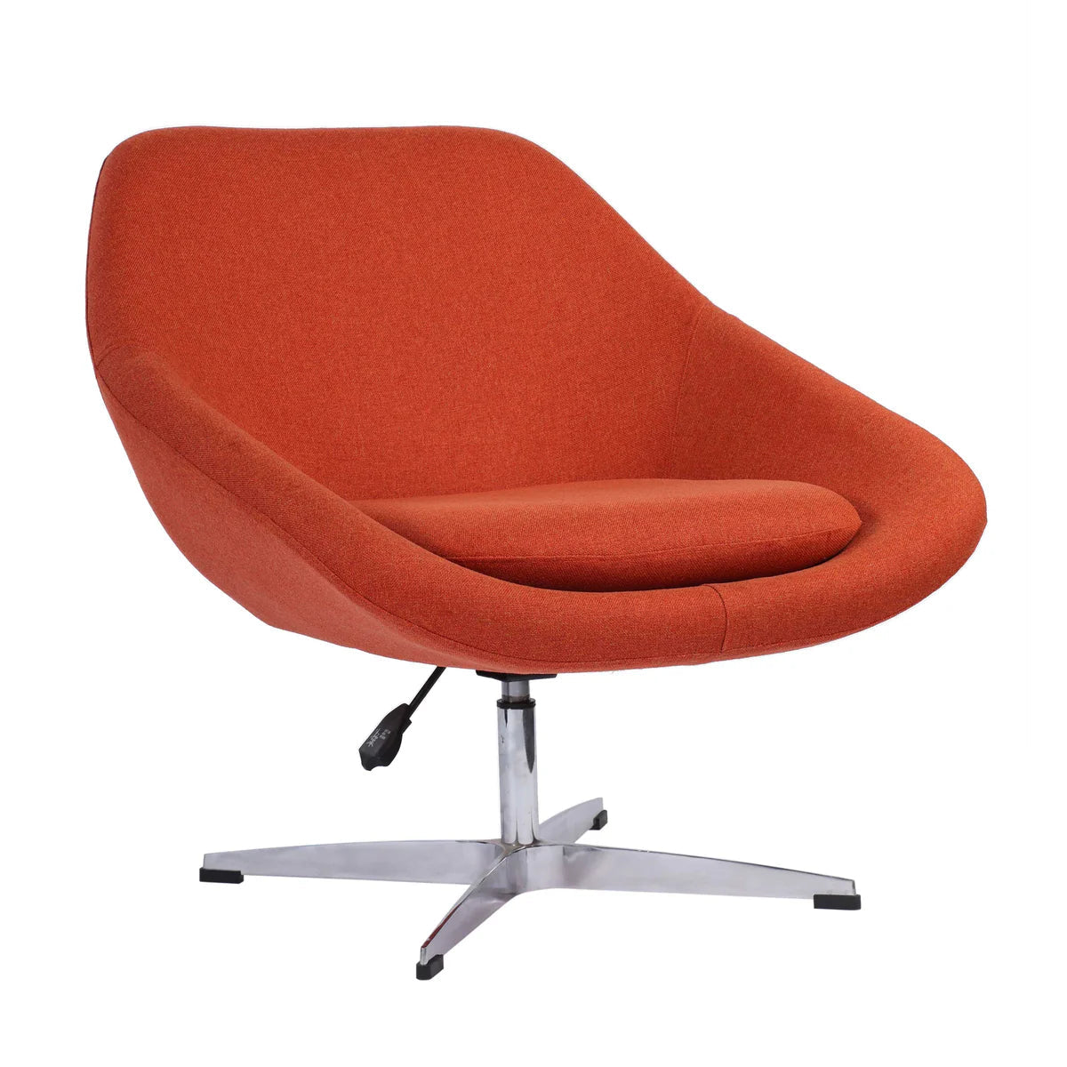 Lounge Chair Velvet Seat With Chrome Legs -