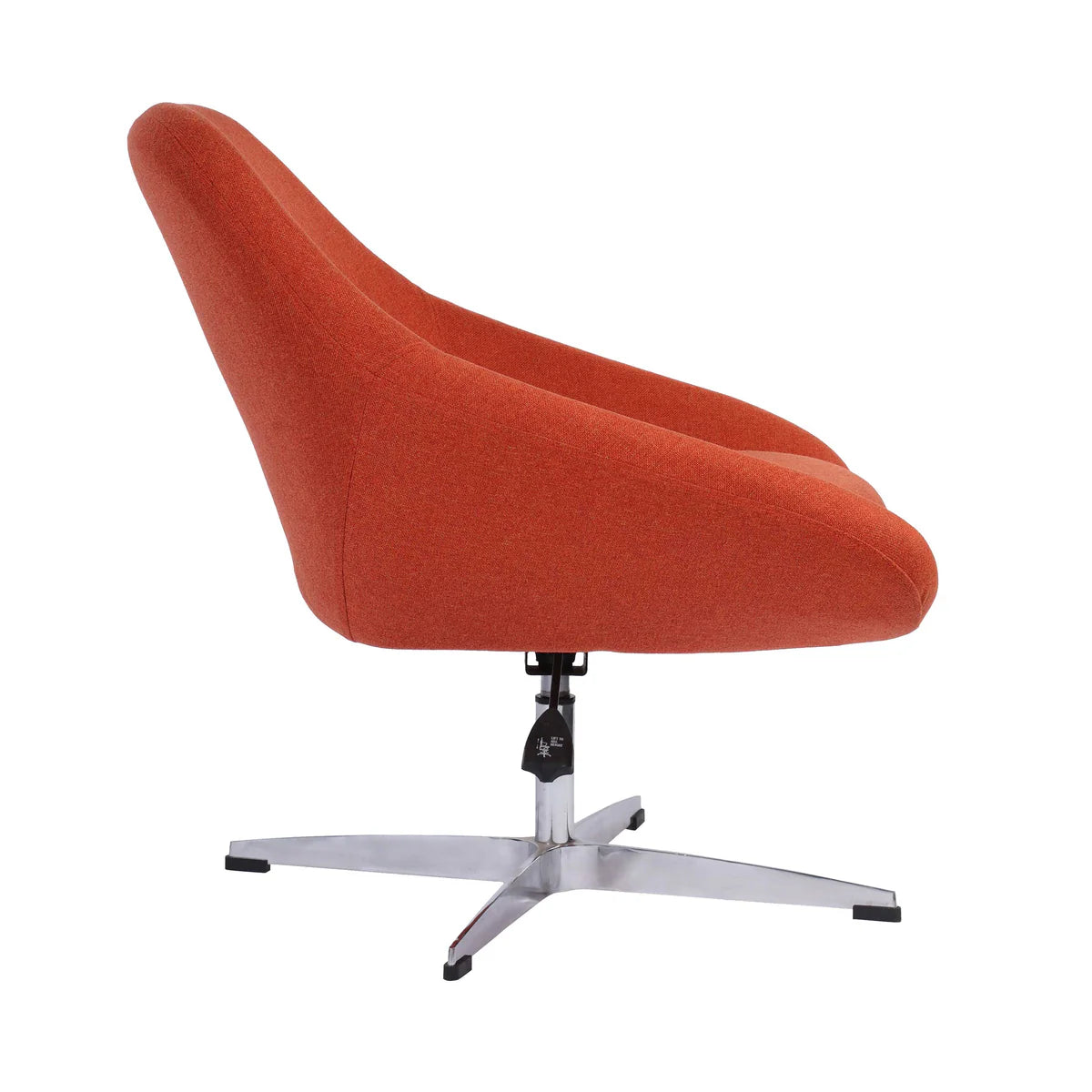 Lounge Chair Velvet Seat With Chrome Legs -