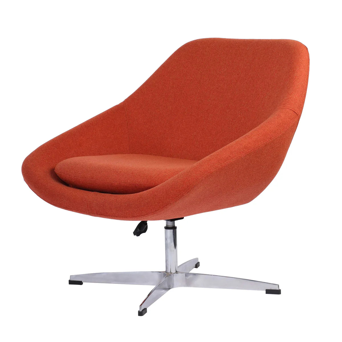 Lounge Chair Velvet Seat With Chrome Legs -
