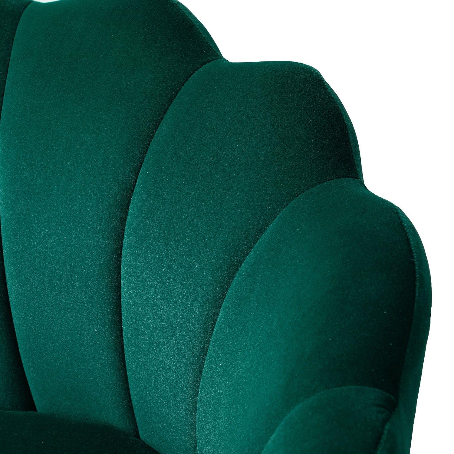 Lounge Chair Velvet Seat With Gold Legs Finish -