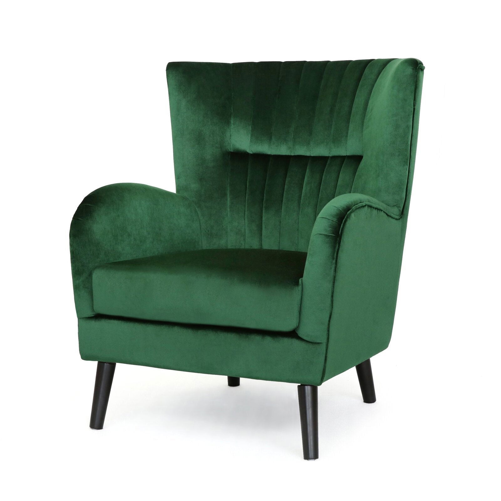Lounge Chair Wing back with Solid Wooden Legs -