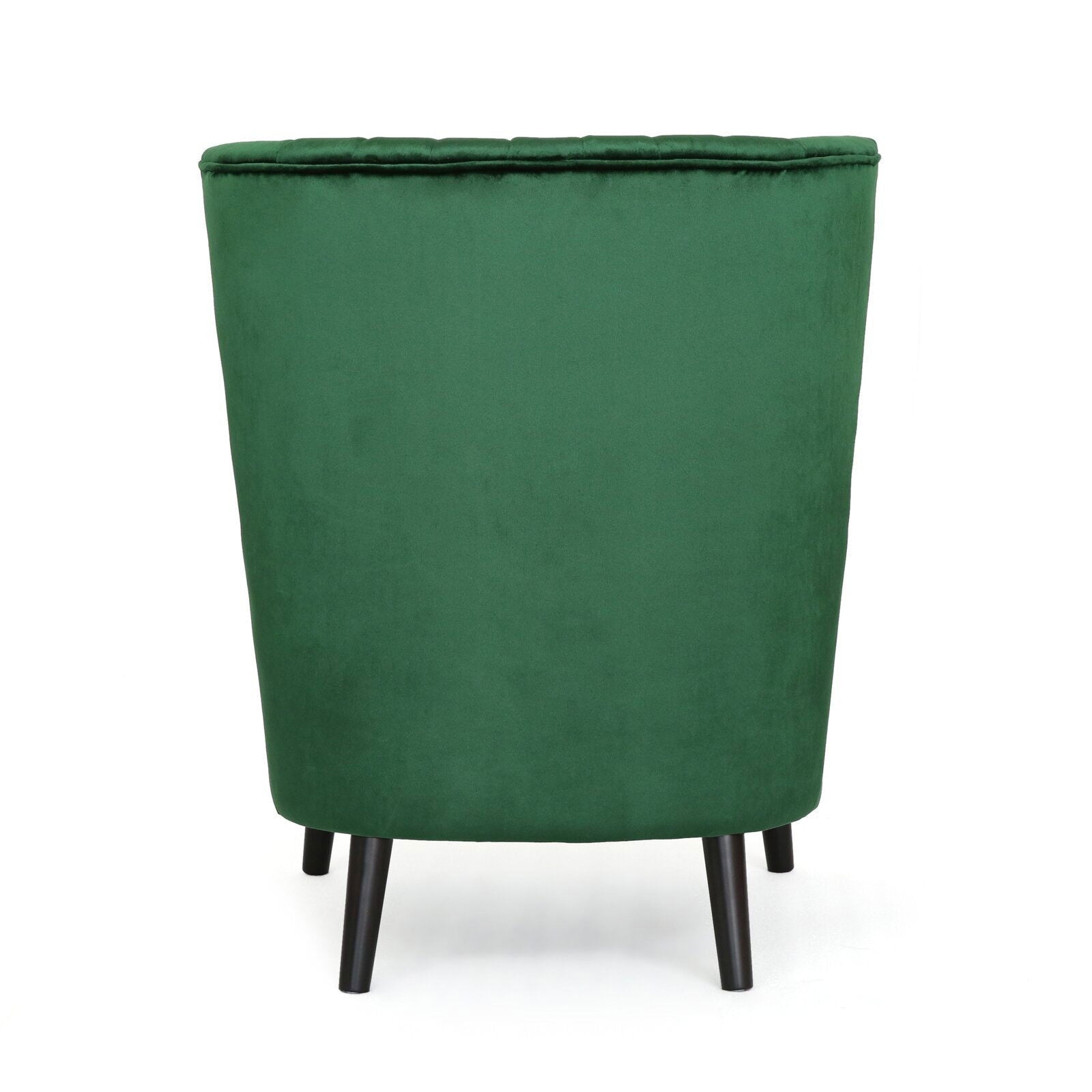Lounge Chair Wing back with Solid Wooden Legs -
