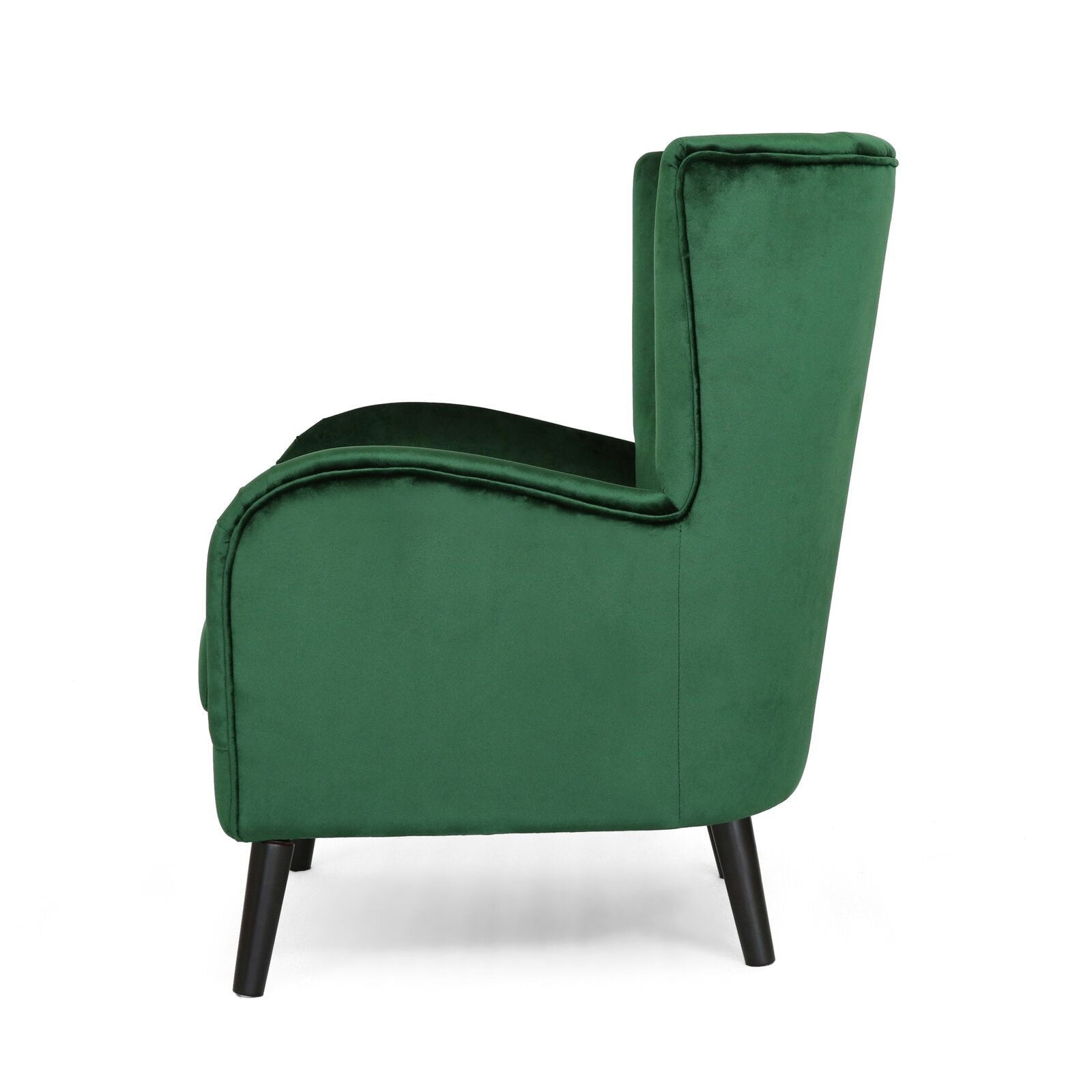 Lounge Chair Wing back with Solid Wooden Legs -