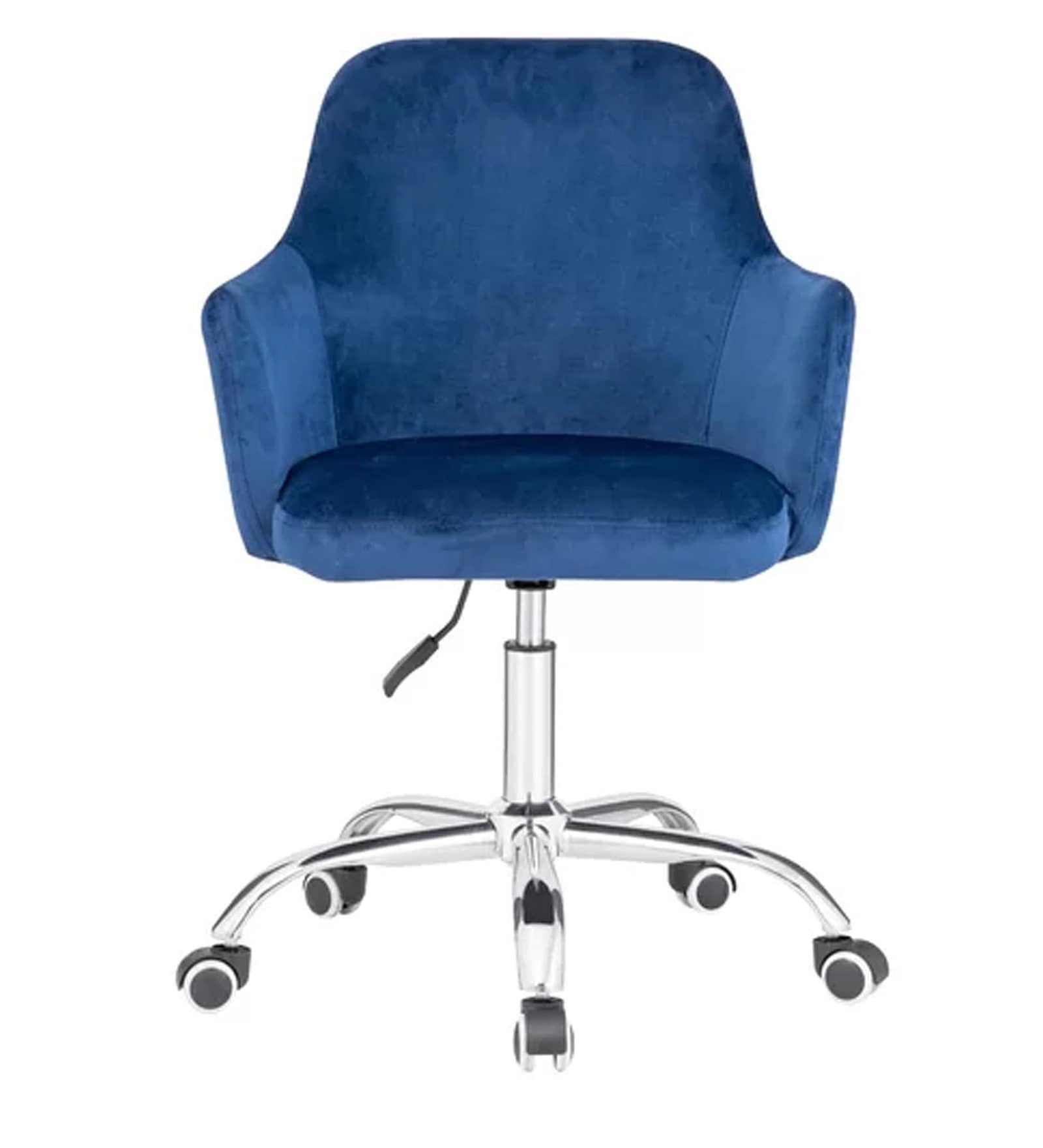 Lounge Chair in Velvet Seat with Chrome Base -
