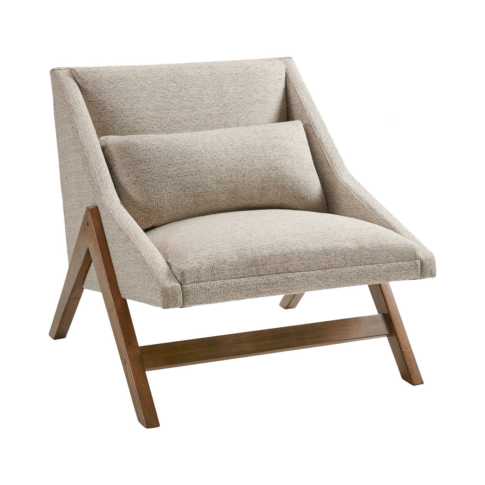 Lounge Chair with Solid Wood Legs -