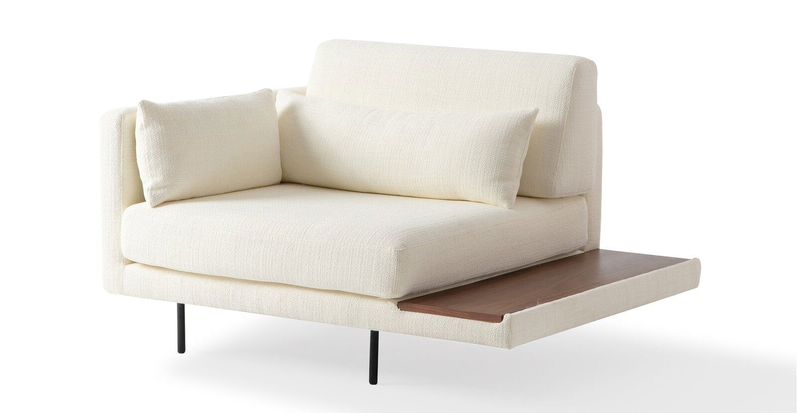 Lounge Chair with Wooden Frame Base -