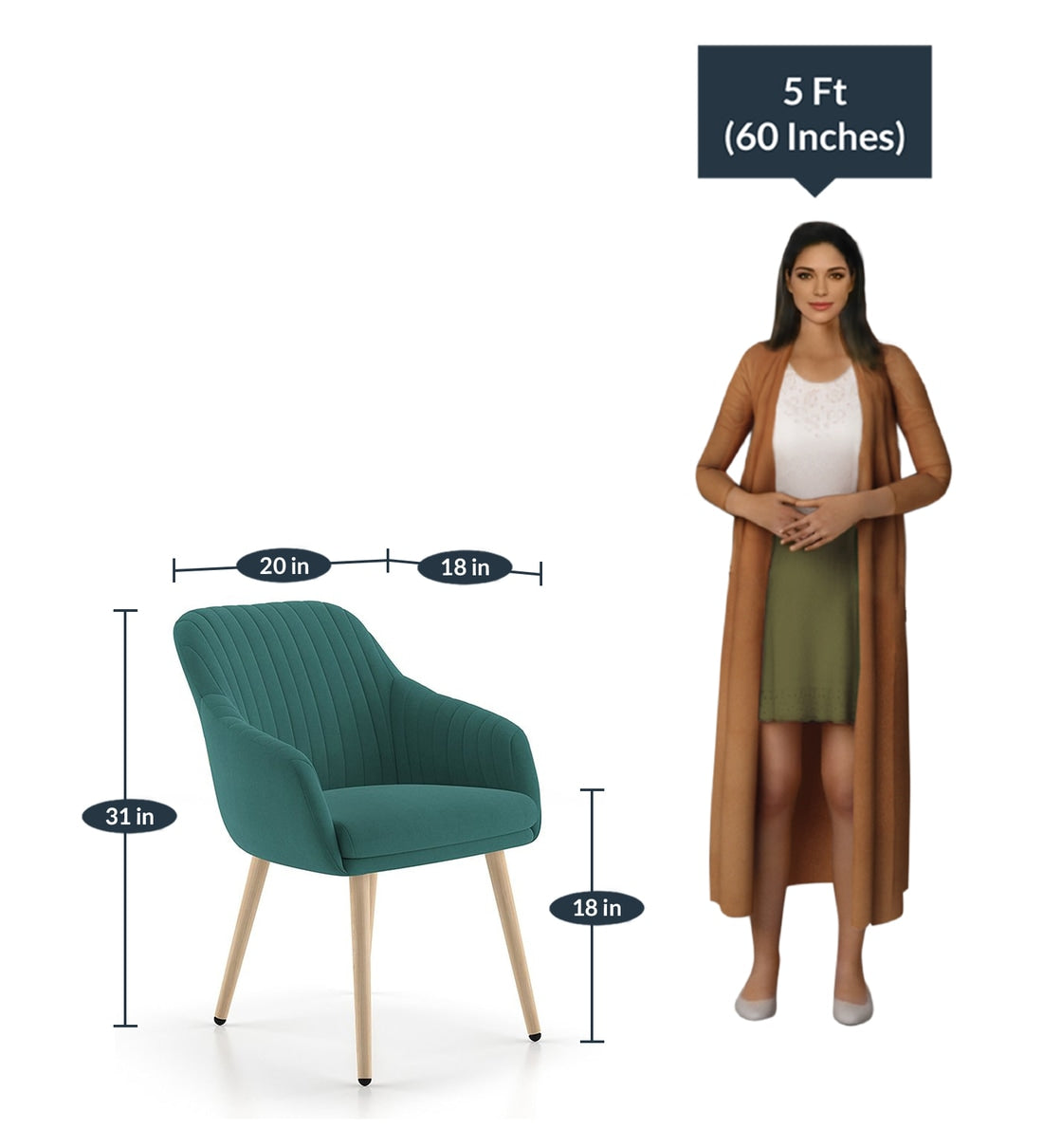 Lounge Chair with Wooden Legs -