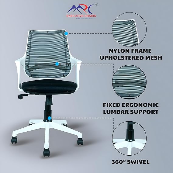 Low Back Executive Office Chair with Nylon Base -