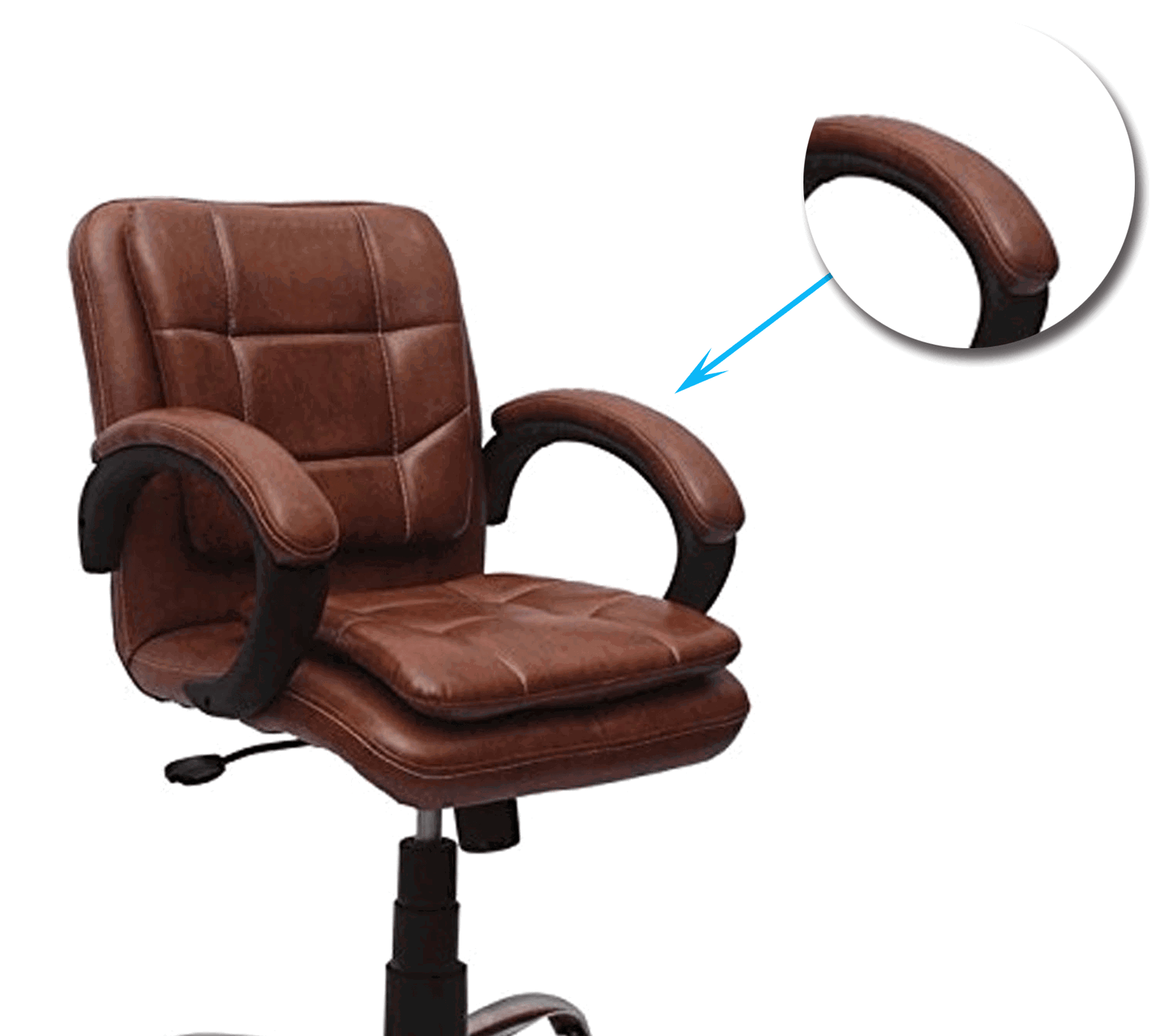 Low Back Office Executive Chair with Metal Chrome Base -