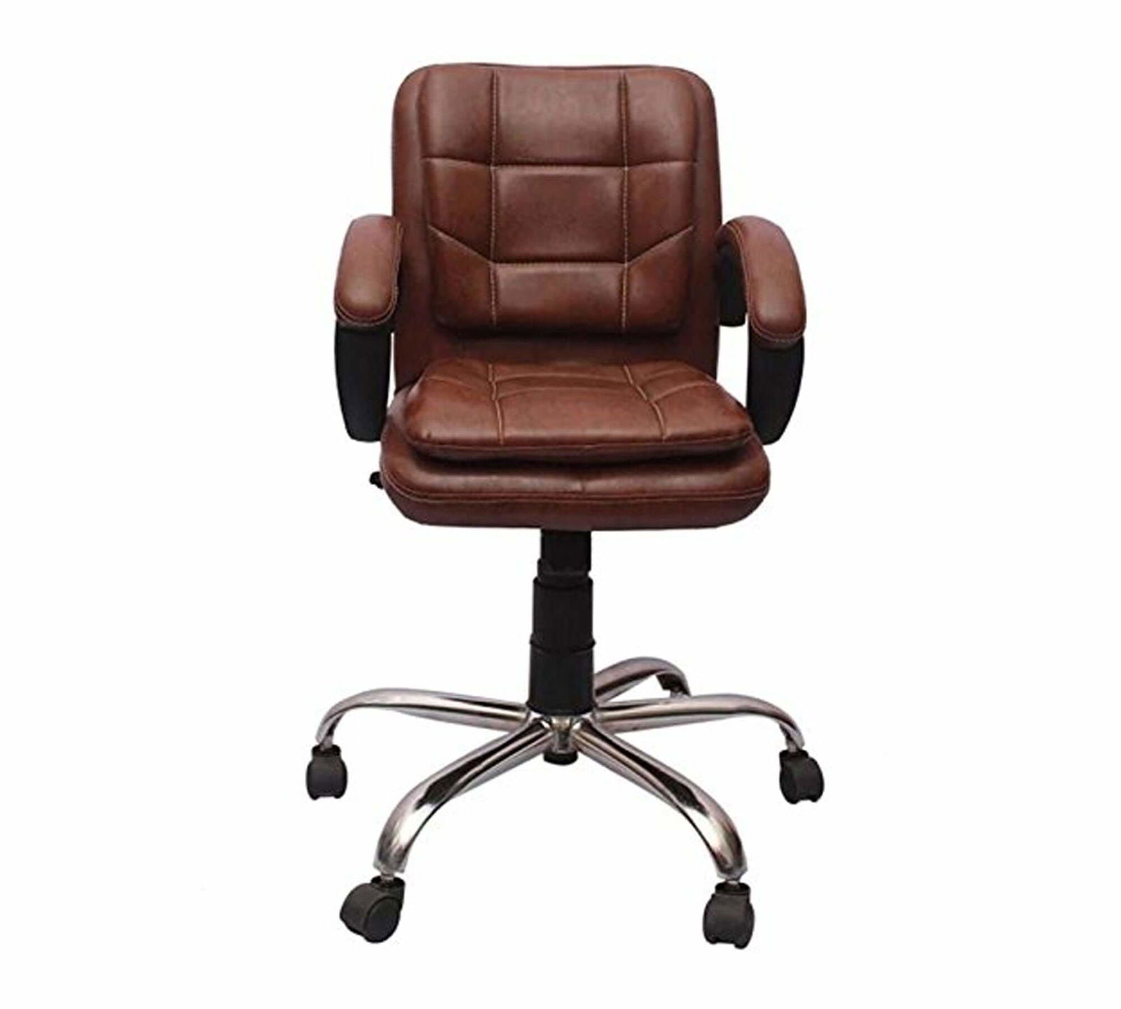 Low Back Office Executive Chair with Metal Chrome Base -