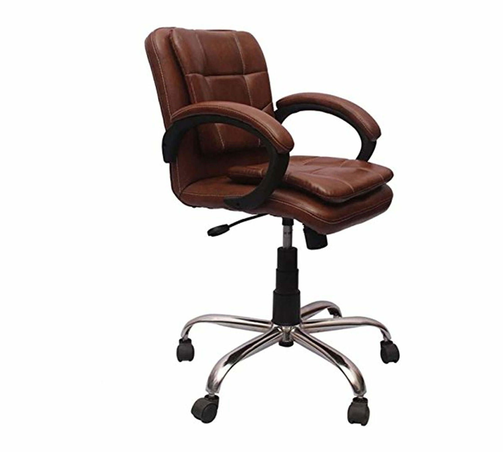 Low Back Office Executive Chair with Metal Chrome Base -