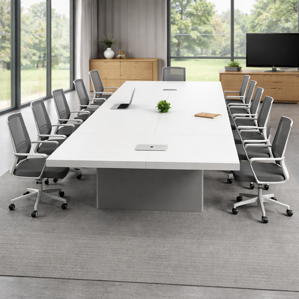 Conference Table for Office Furniture Luxury Modern Design Made in Particle Board High Quality Durable Premium Material