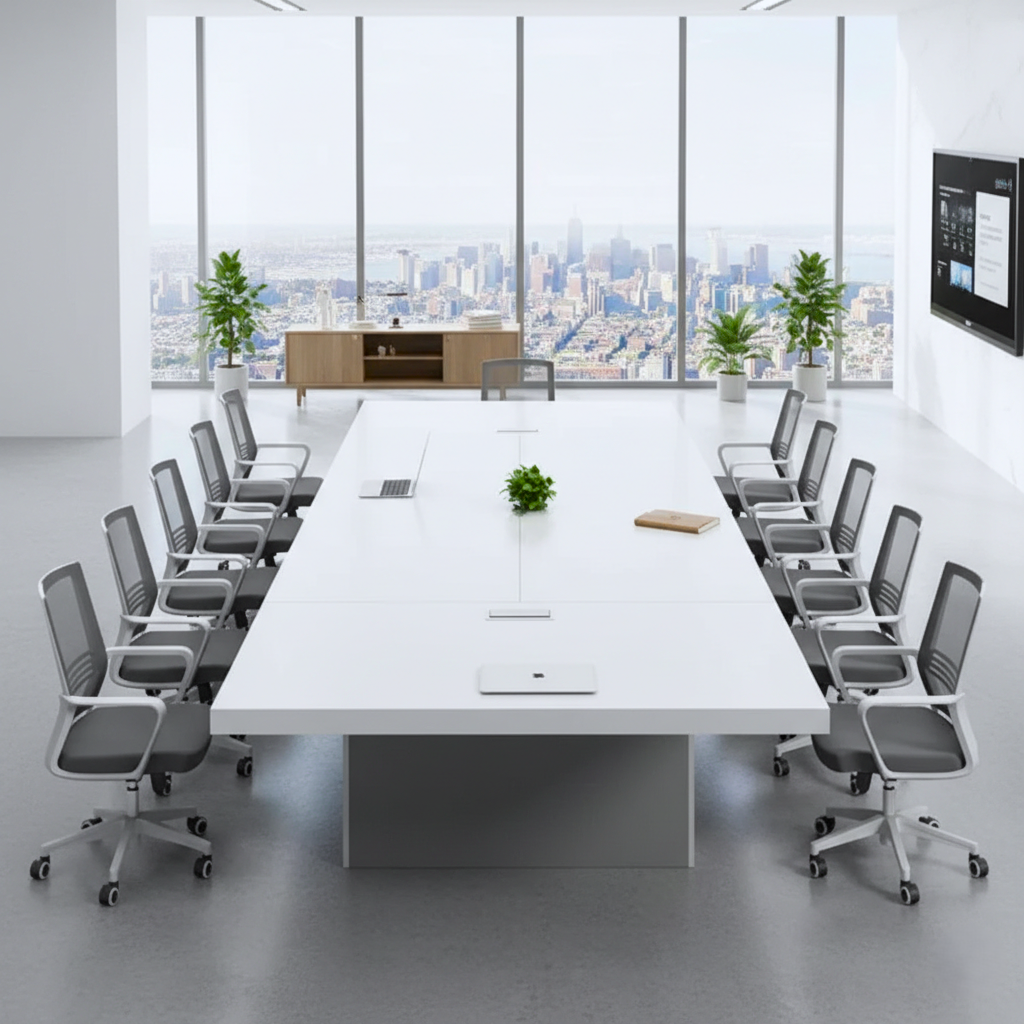 Conference Table for Office Furniture Luxury Modern Design Made in Particle Board High Quality Durable Premium Material