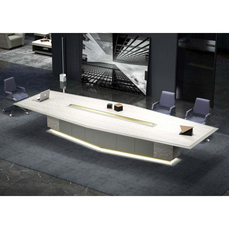 Executive Boardroom Conference Table for Corporate Offices Large Meeting Room Table with Integrated Cable Management for Leadership Meetings and Team Discussions