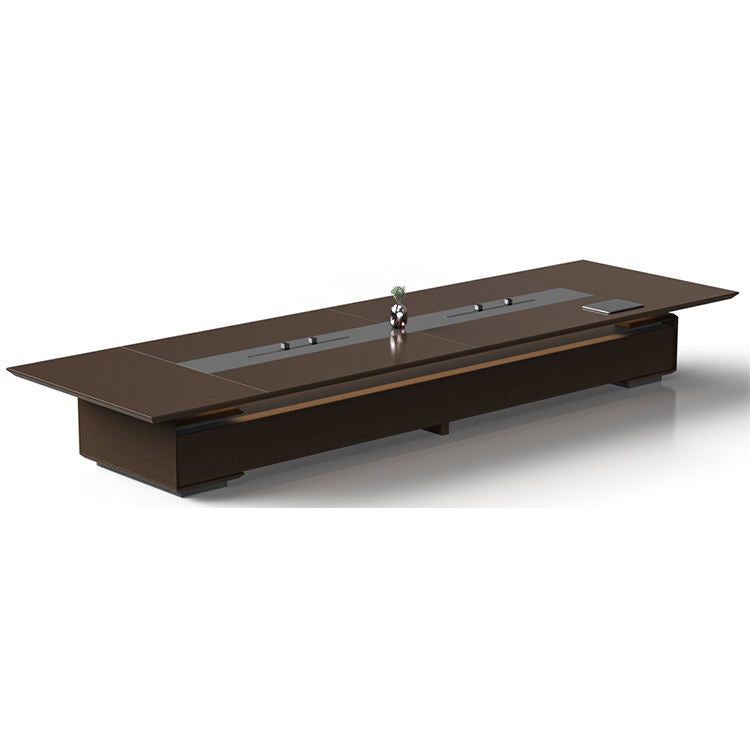 Conference Table for Corporate Meeting Rooms, Large Office Meeting Table with Integrated Cable Management Design