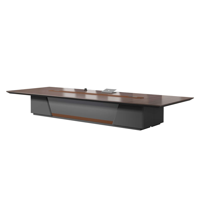 Conference Table for Corporate Boardroom Meetings Large Office Meeting Table with Integrated Cable Management for Leadership Discussions and Team Collaboration