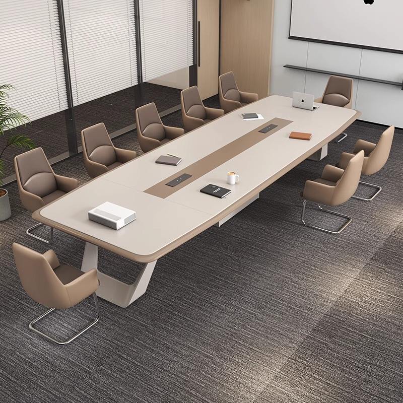 Conference Table for Corporate Meeting Rooms, Modern Executive Meeting Table for Large Offices, Premium Conference Desk