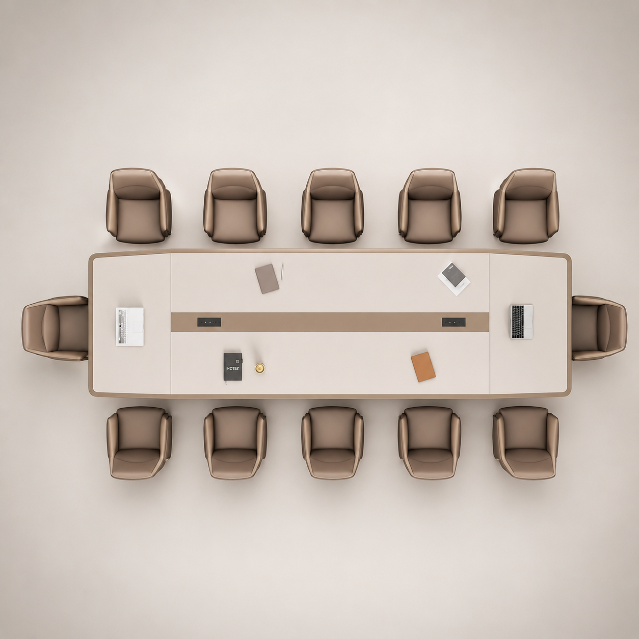 Conference Table for Corporate Meeting Rooms, Modern Executive Meeting Table for Large Offices, Premium Conference Desk