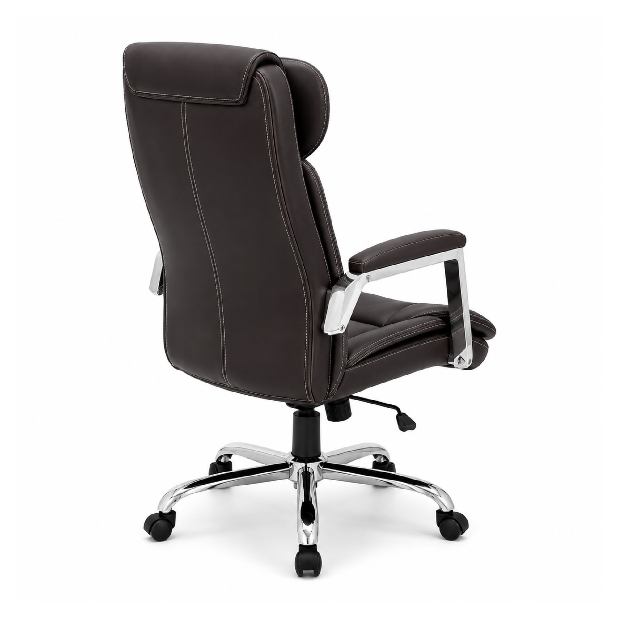 Ergonomic Executive Director Chair, High Back Design with Leatherette Seat and Chrome Base with Powder Coating