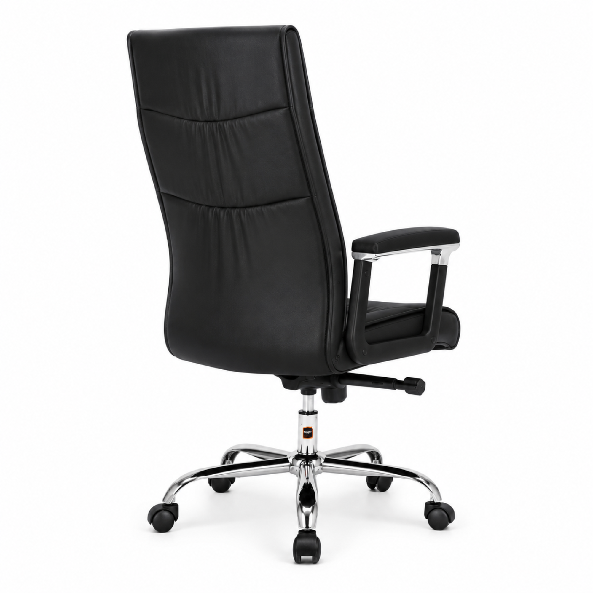 Professional Office Chair, High Back Leatherette Cushioning and Chrome Support Base