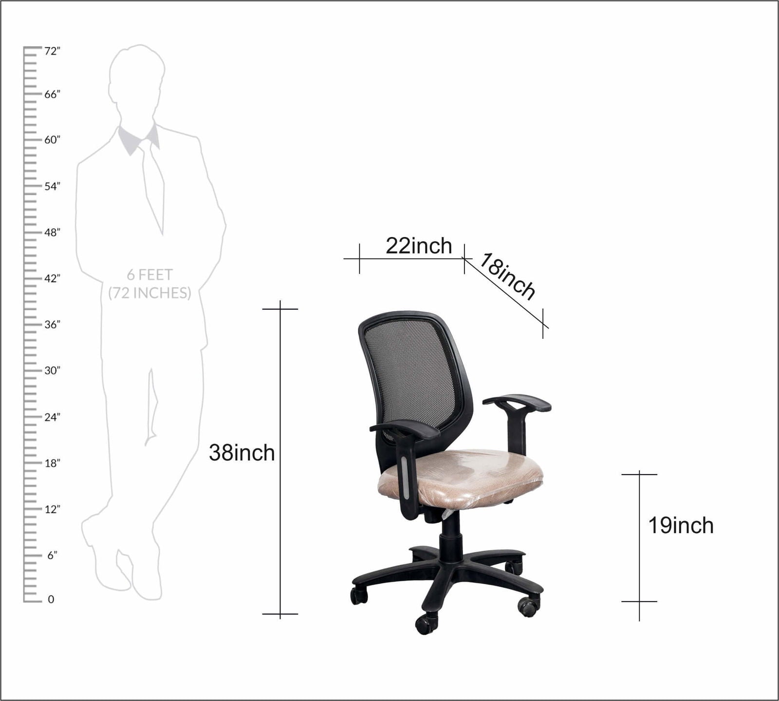 Medium Back Executive Chair Nylon Frame Base -