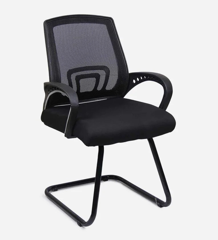 Medium Back Executive Chair with Black Powder Coated Metal Base -