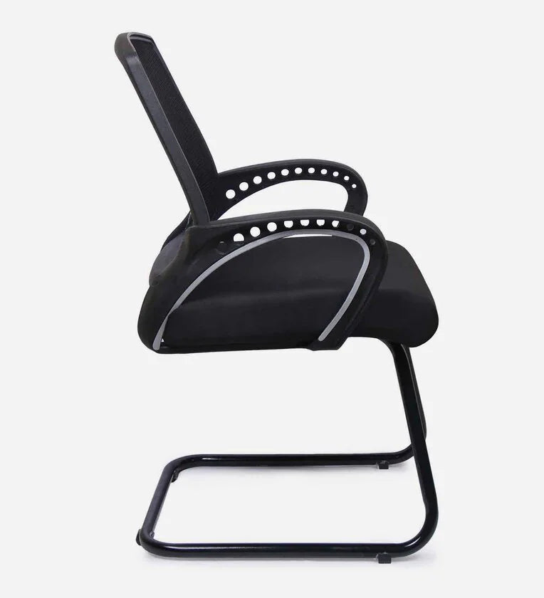 Medium Back Executive Chair with Black Powder Coated Metal Base -