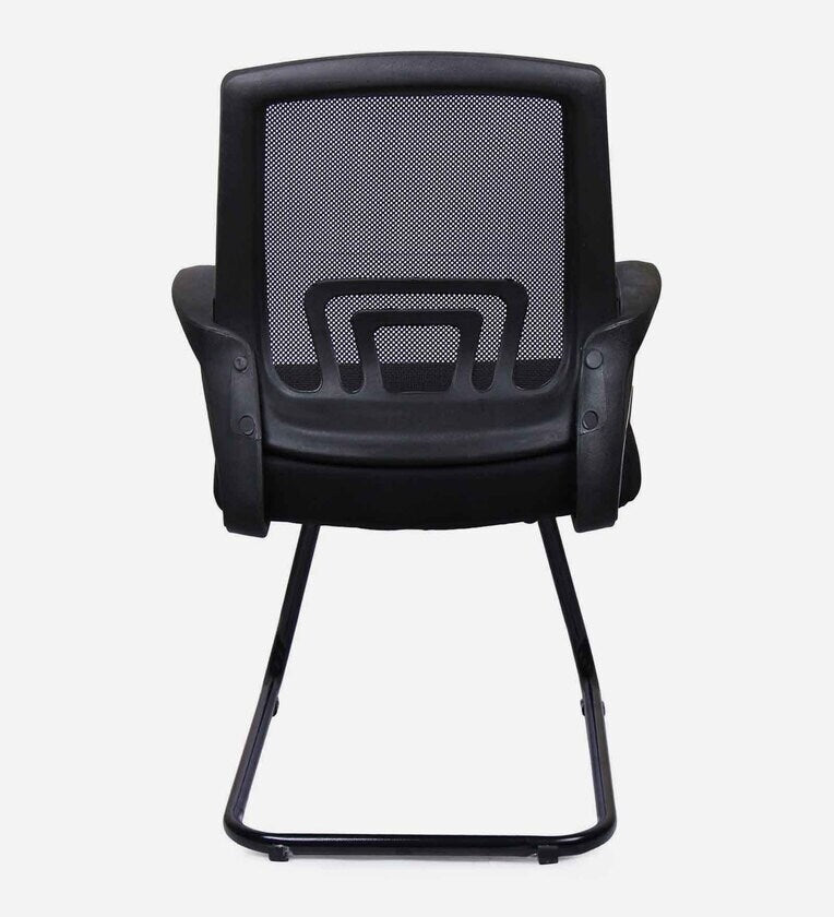 Medium Back Executive Chair with Black Powder Coated Metal Base -