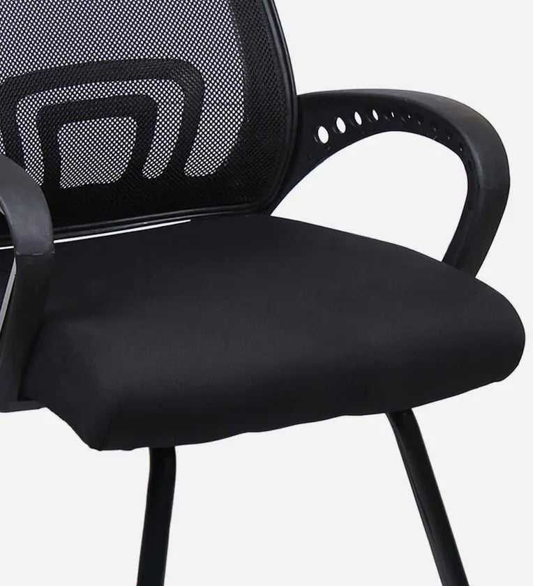 Medium Back Executive Chair with Black Powder Coated Metal Base -