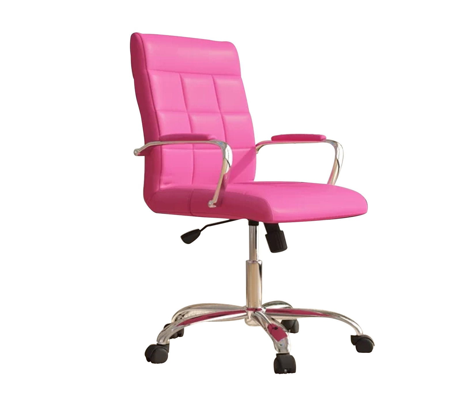 क्रोम बेस वाली मध्यम पीठ वाली कार्यकारी कुर्सी