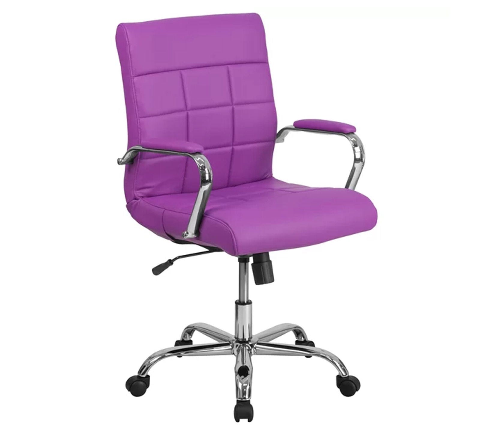क्रोम बेस वाली मध्यम पीठ वाली कार्यकारी कुर्सी