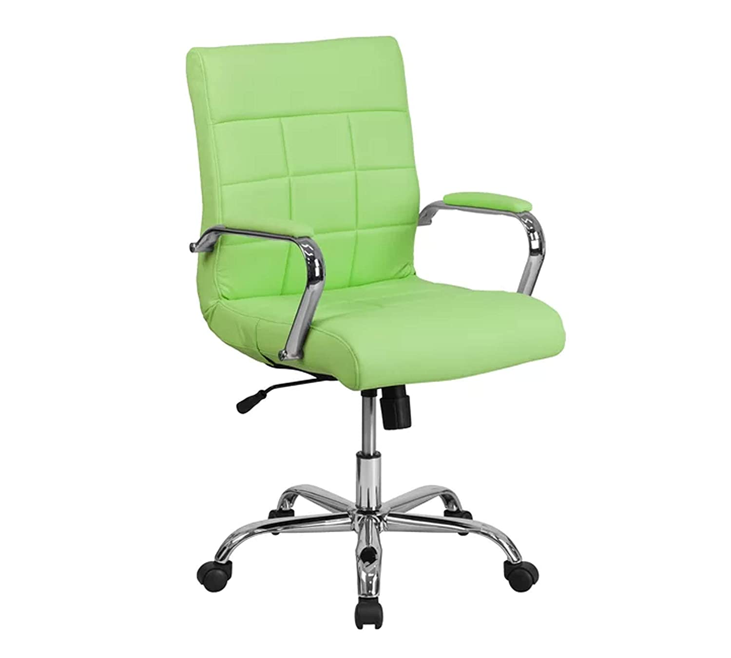 क्रोम बेस वाली मध्यम पीठ वाली कार्यकारी कुर्सी