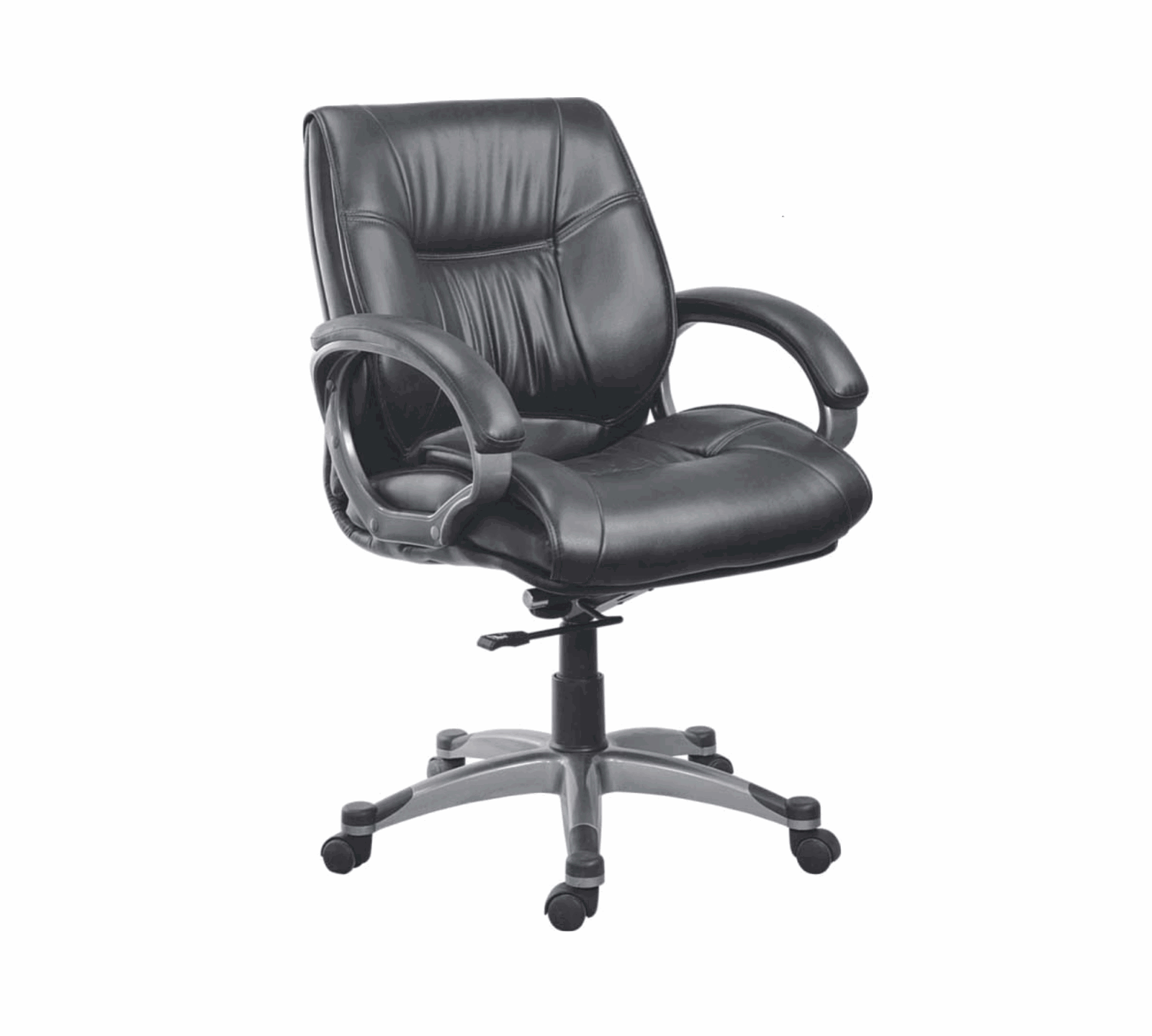 Medium Back Executive Chair with Height Adjustable Aluminum Base -