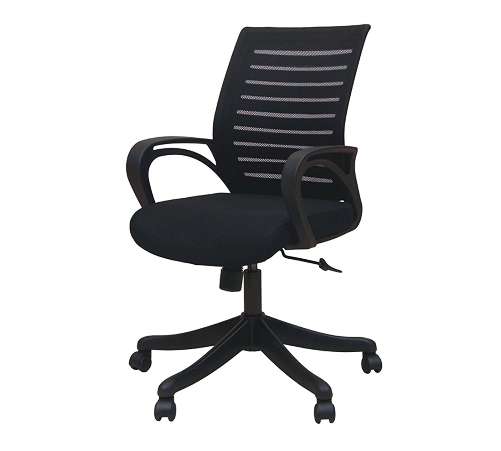 Medium Back Executive Office Chair with Height Adjustable Nylon Wheels Base -