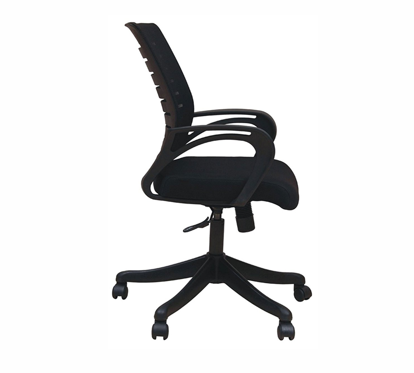 Medium Back Executive Office Chair with Height Adjustable Nylon Wheels Base -