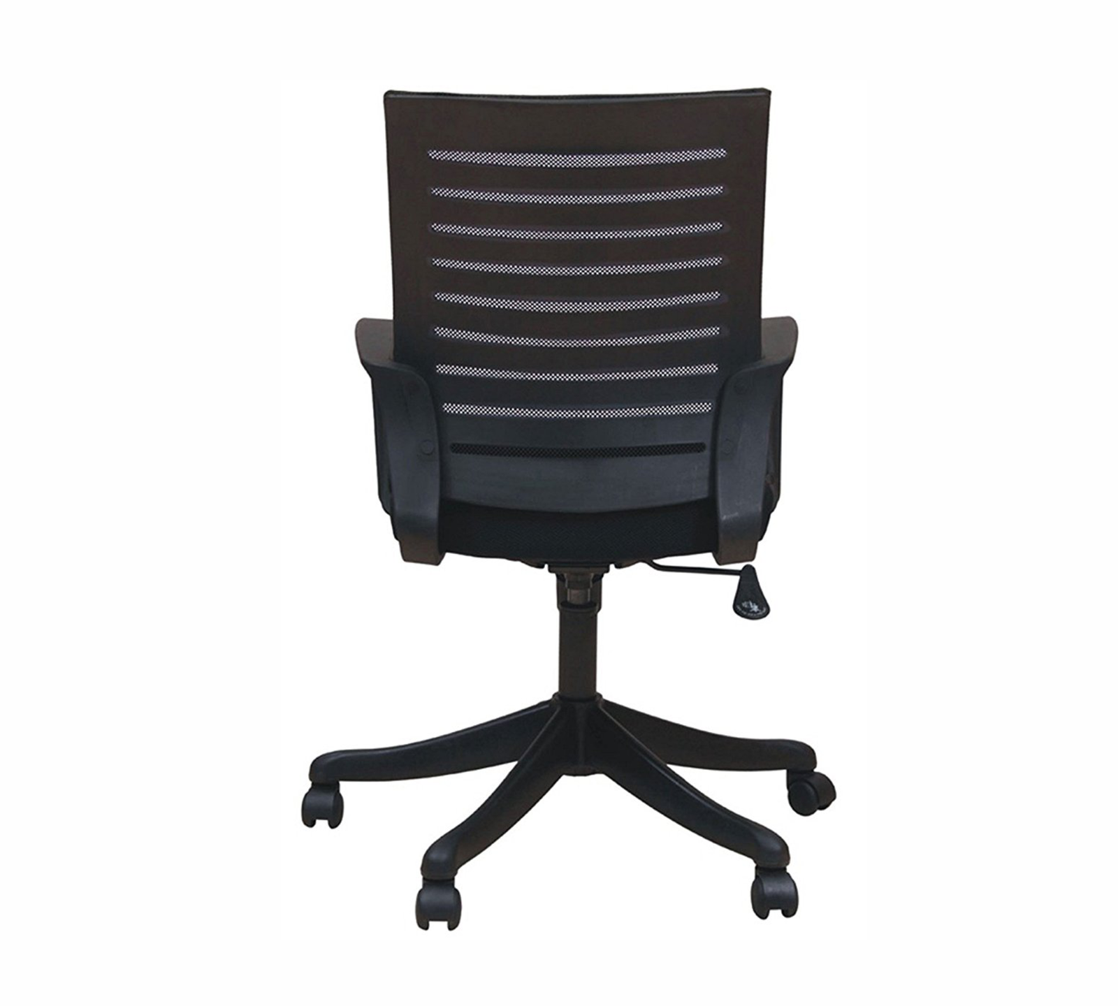 Medium Back Executive Office Chair with Height Adjustable Nylon Wheels Base -