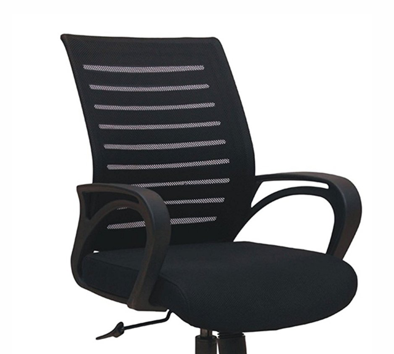 Medium Back Executive Office Chair with Height Adjustable Nylon Wheels Base -